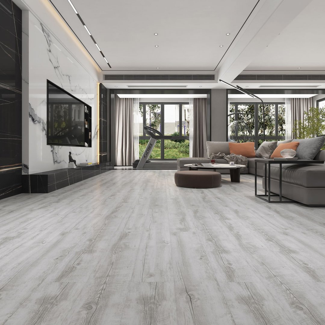 Плитка ПВХ-кварцвинил ONEFLOOR 5007-L LVT клеевая 1227х188х3 (3,23м2), 4V микро-фаска