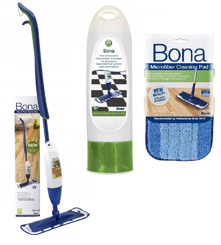 Швабра-распылитель для ухода за полом Bona Spray Mop T&L (+пад Microfiber, +картридж 0,85 Cleaner) (