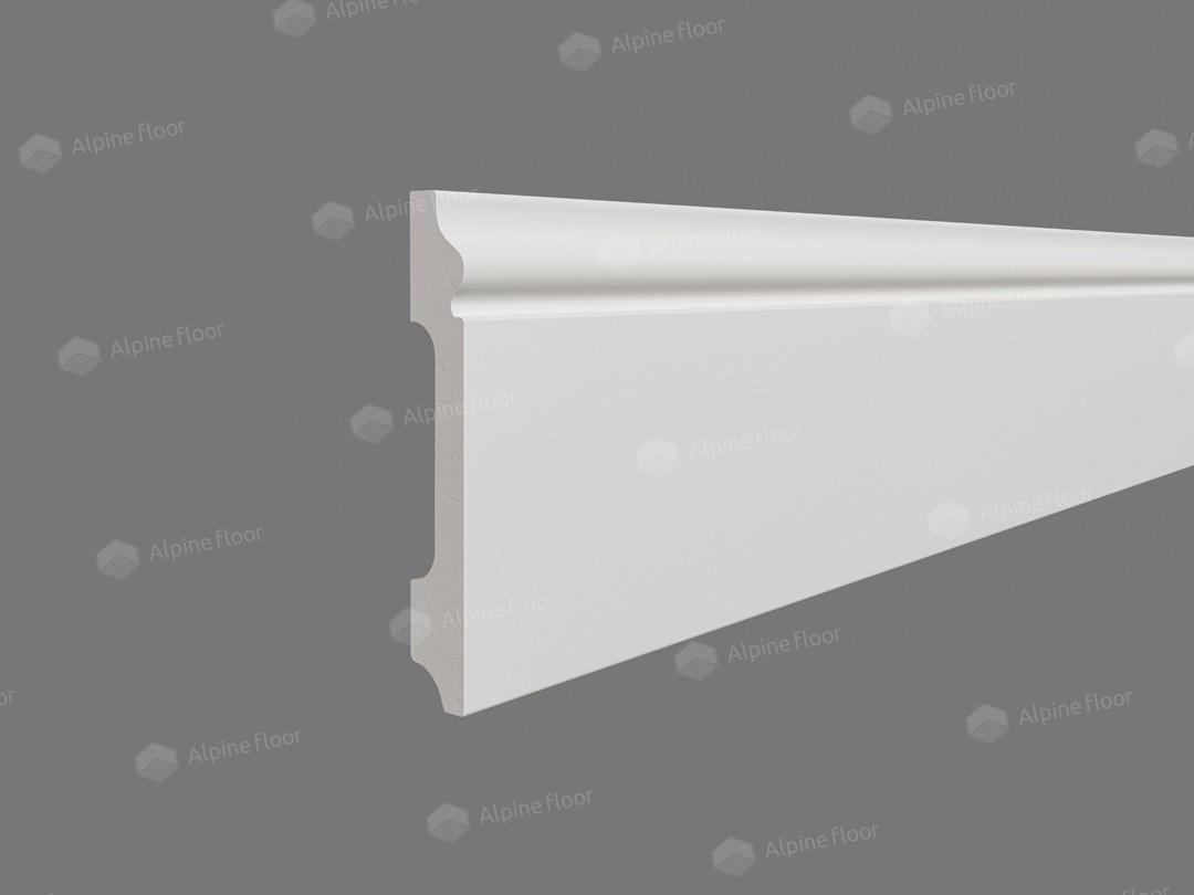 Плинтус дюрополимерный Alpine Floor TL018001 Эрсе Tanle фигурный 2000х80х12, п/окрас