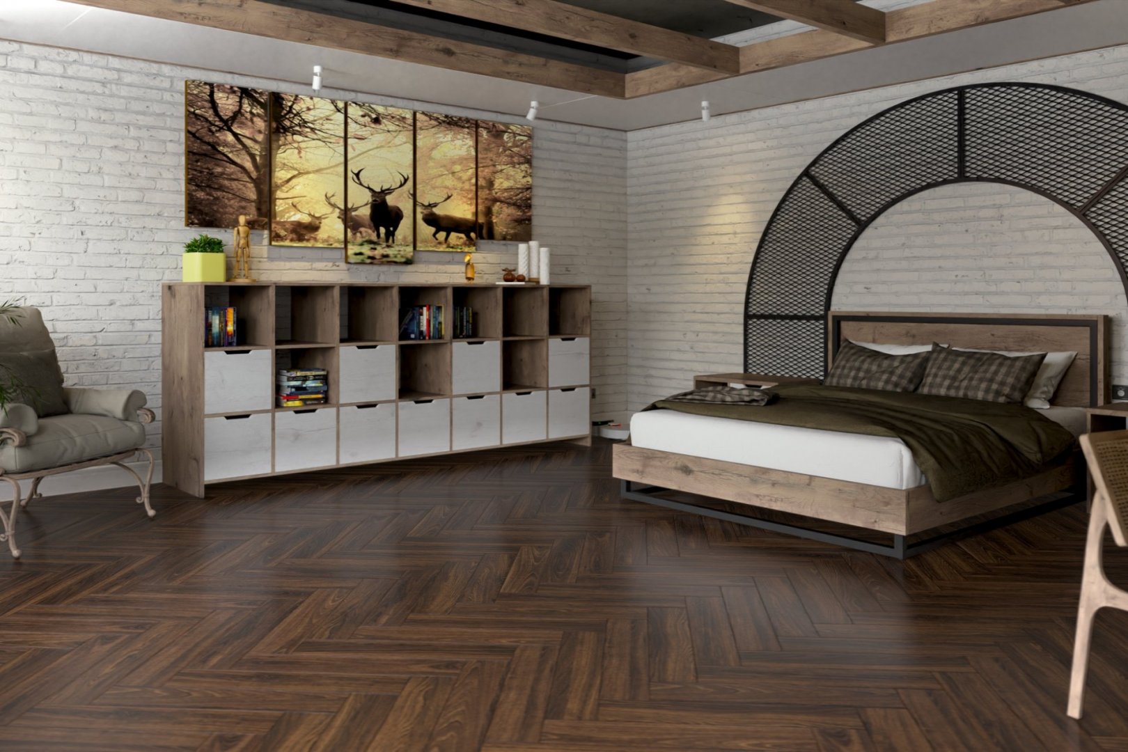 Инженерная доска клеевая Damy Floor Каштановый Luxury 600х120х15 (1,008м2) лак-UV, 12 слоев, 4V фаск