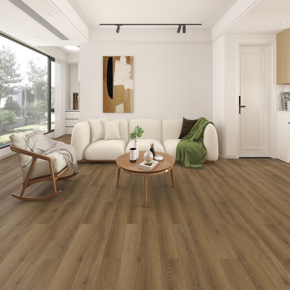 Плитка ПВХ-кварцвинил STRONG STEP Коньяк Comfort 1220х181х4,2 (2,208м2), 4V фаска