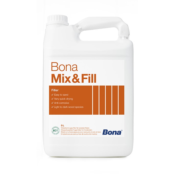 Шпатлевочный состав по дереву Bona Mix Fill Plus (1К, 5л) водная дисперсия