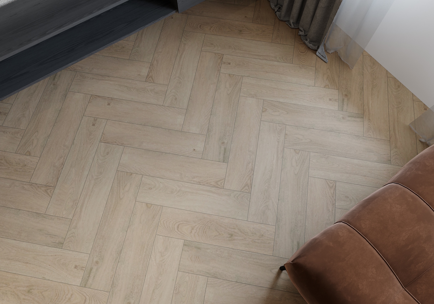 Плитка ПВХ-кварцвинил ART East Дуб Эдинбург Tile Click 4мм 600х150х4 (2,52м2), 4V фаска