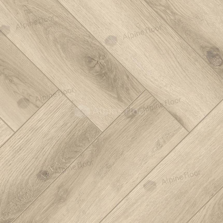 Ламинат Alpine Floor Дуб Орлеан LF102-8 Herringbone 8 606х101х8 (2,203м2), защелка (Click), 4V фаска