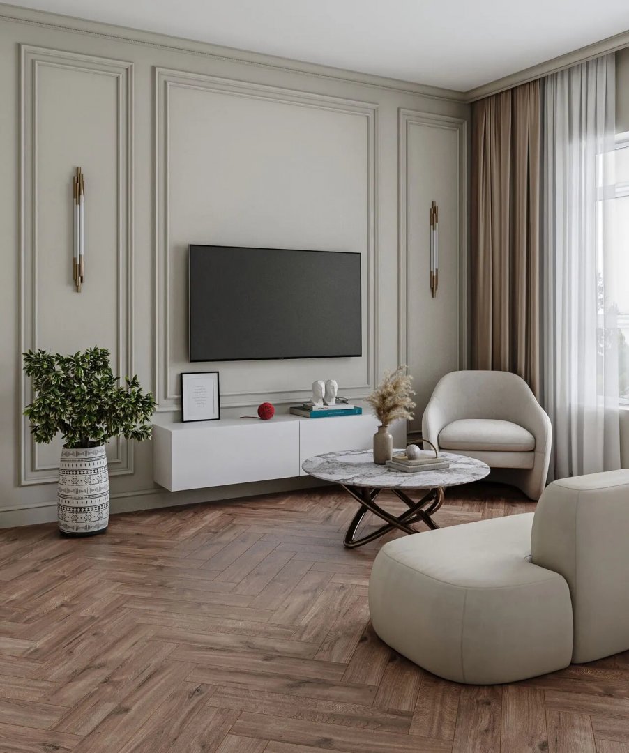 Ламинат My Step Дуб Сальта MS3910 Herringbone Manor+ 643х131х10 (0,926м2), замок (Megaloc Aqua Prote