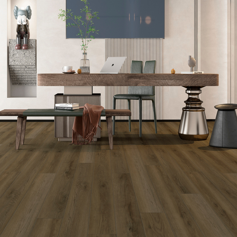 Плитка ПВХ-кварцвинил STRONG STEP Пекан Expert+ 1220х181х5 (1,767м2), 4V фаска