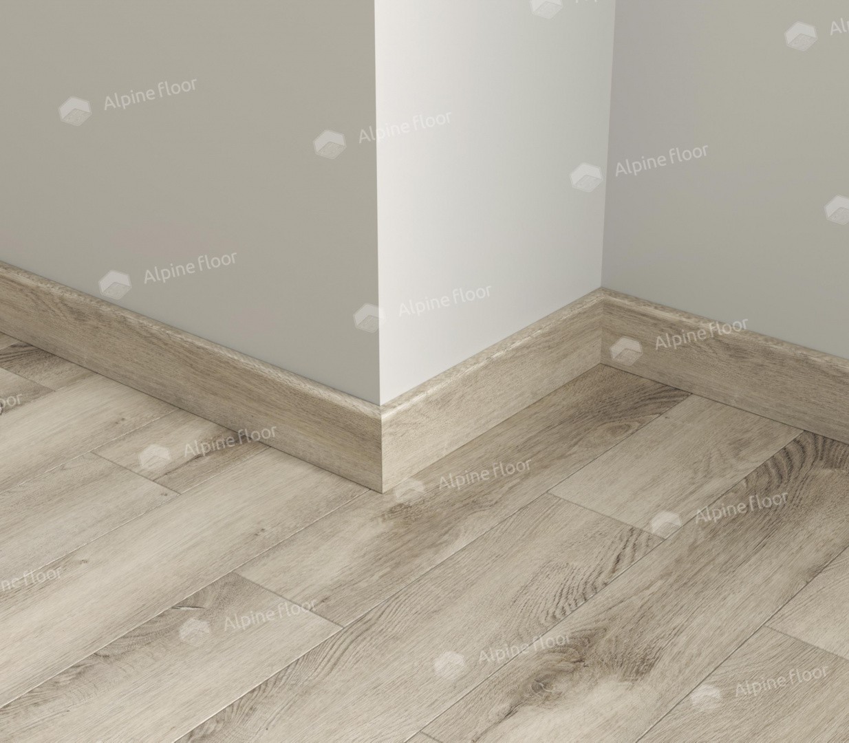 Плинтус ламинированный Alpine Floor SK 13-15 Дуб Исида Parquet Light прямой 2200х80х12,5