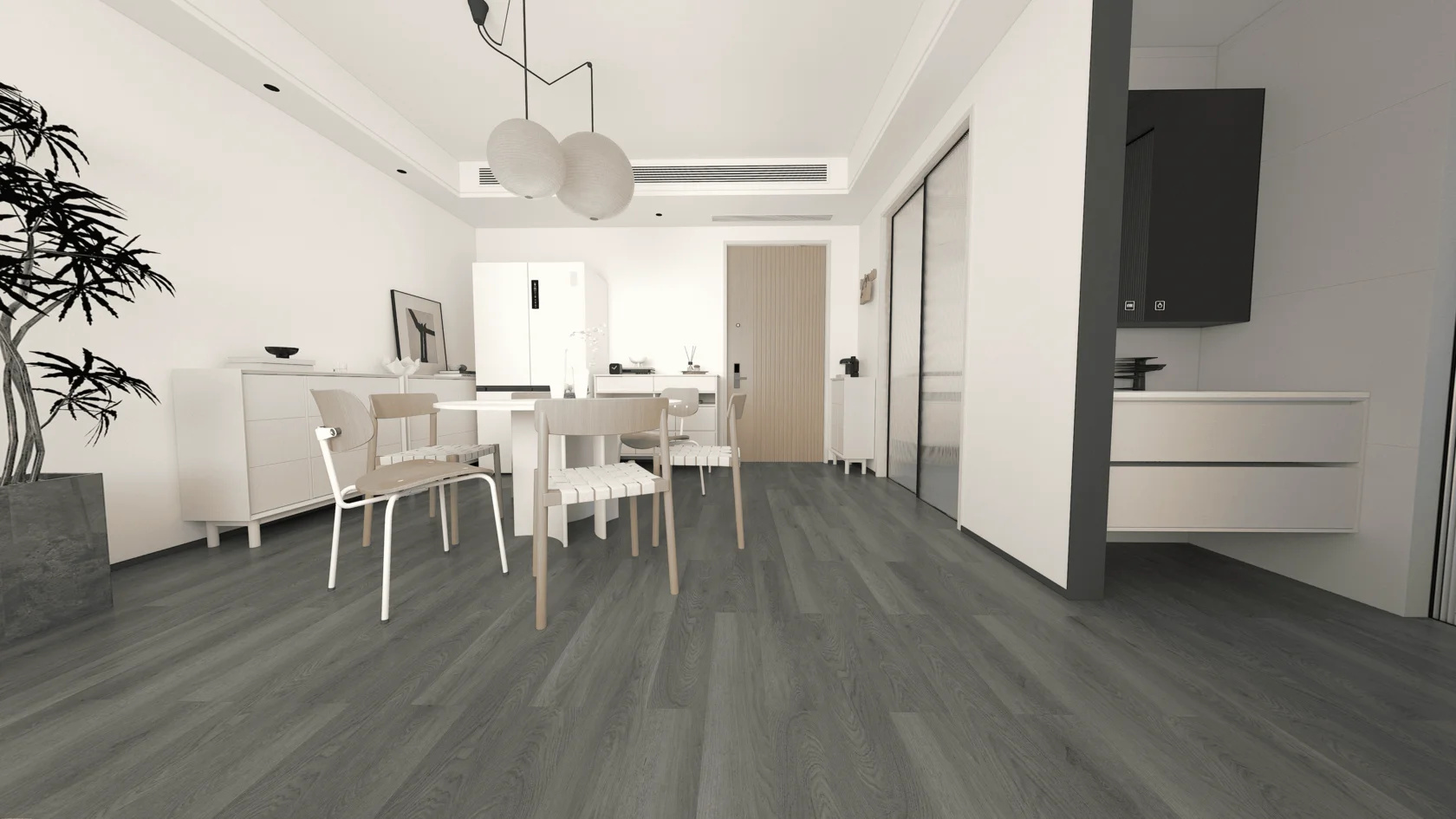 Плитка ПВХ-кварцвинил ONEFLOOR 5038-L LVT клеевая 1227х188х3 (3,23м2), 4V микро-фаска