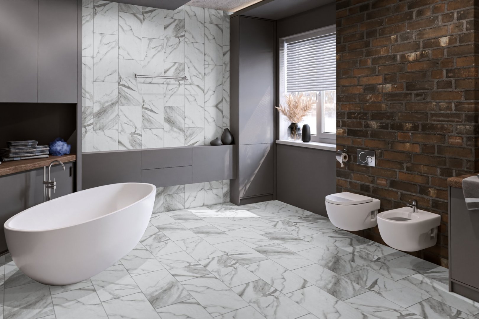 Плитка ПВХ-кварцвинил Damy Floor Эверест Ascent 610х305х5,2 (2,233м2), 4V фаска