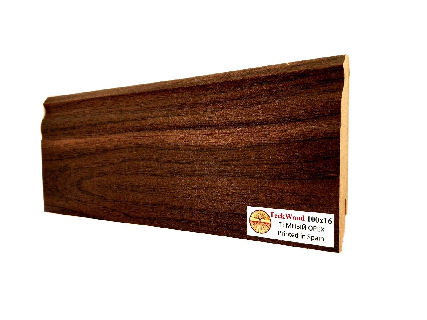 Плинтус ламинированный Teckwood "В цвет" фигурный 2150х100х16