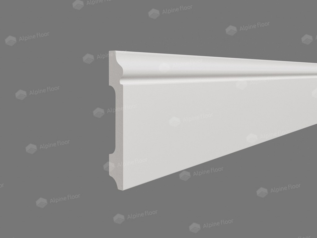Плинтус дюрополимерный Alpine Floor TL018001 Эрсе Tanle фигурный 2000х80х12, п/окрас