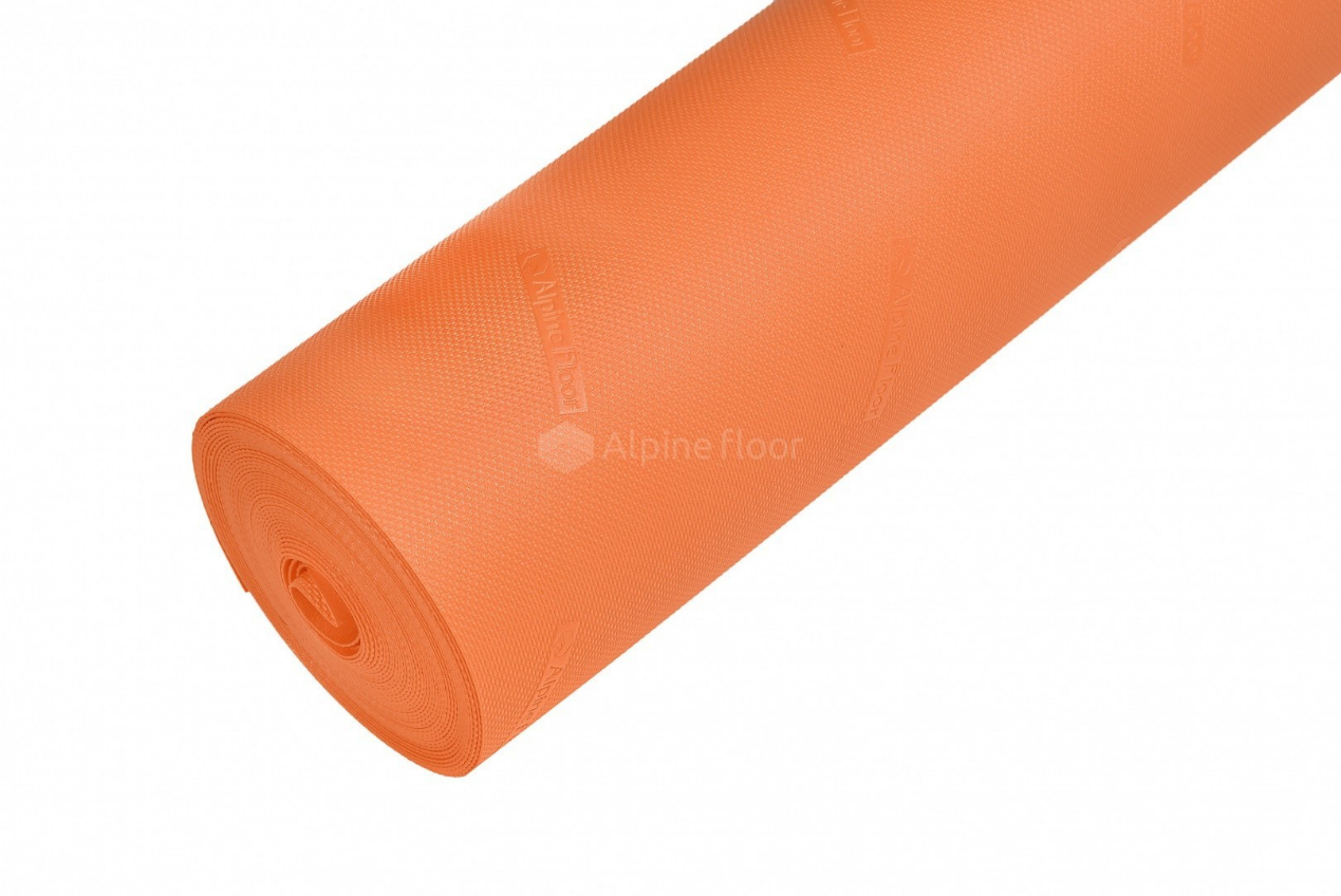 Подложка полимерная рулонная Alpine Floor Orange Premium IXPE 1,5мм (10м2) на теплый пол гидроизолир