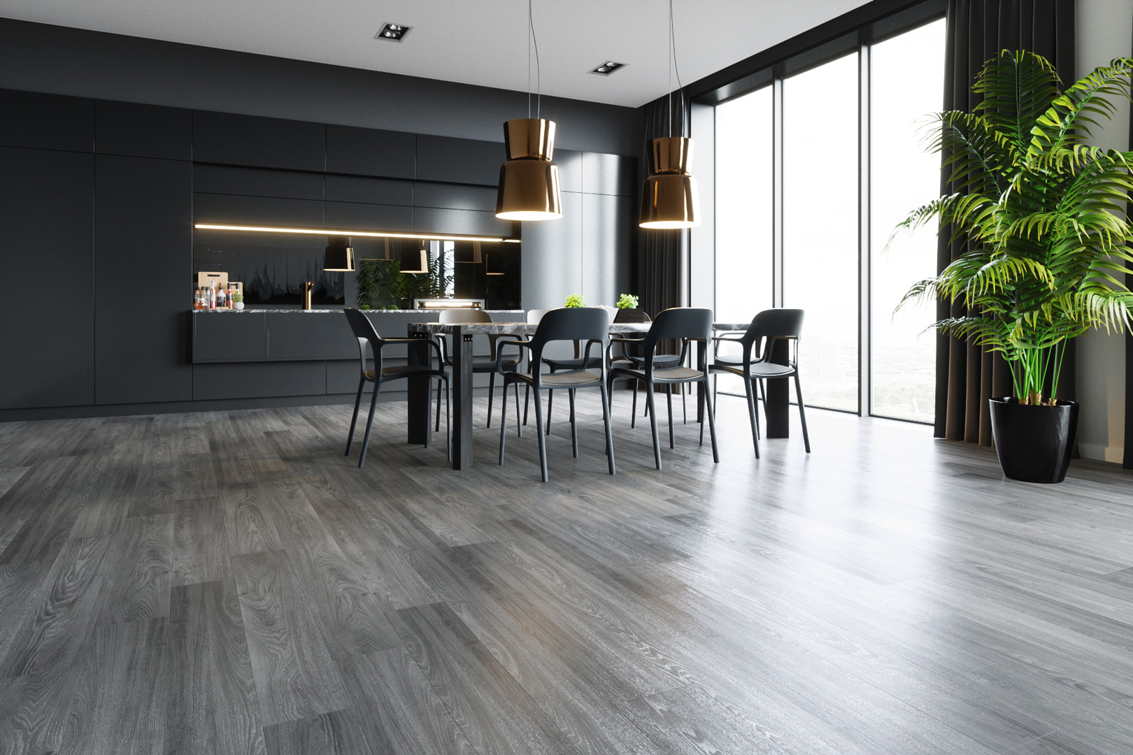 Плитка ПВХ клеевая Decoria Дуб Барли Mild Tile 950х184х2 (4,89м2), без фаски