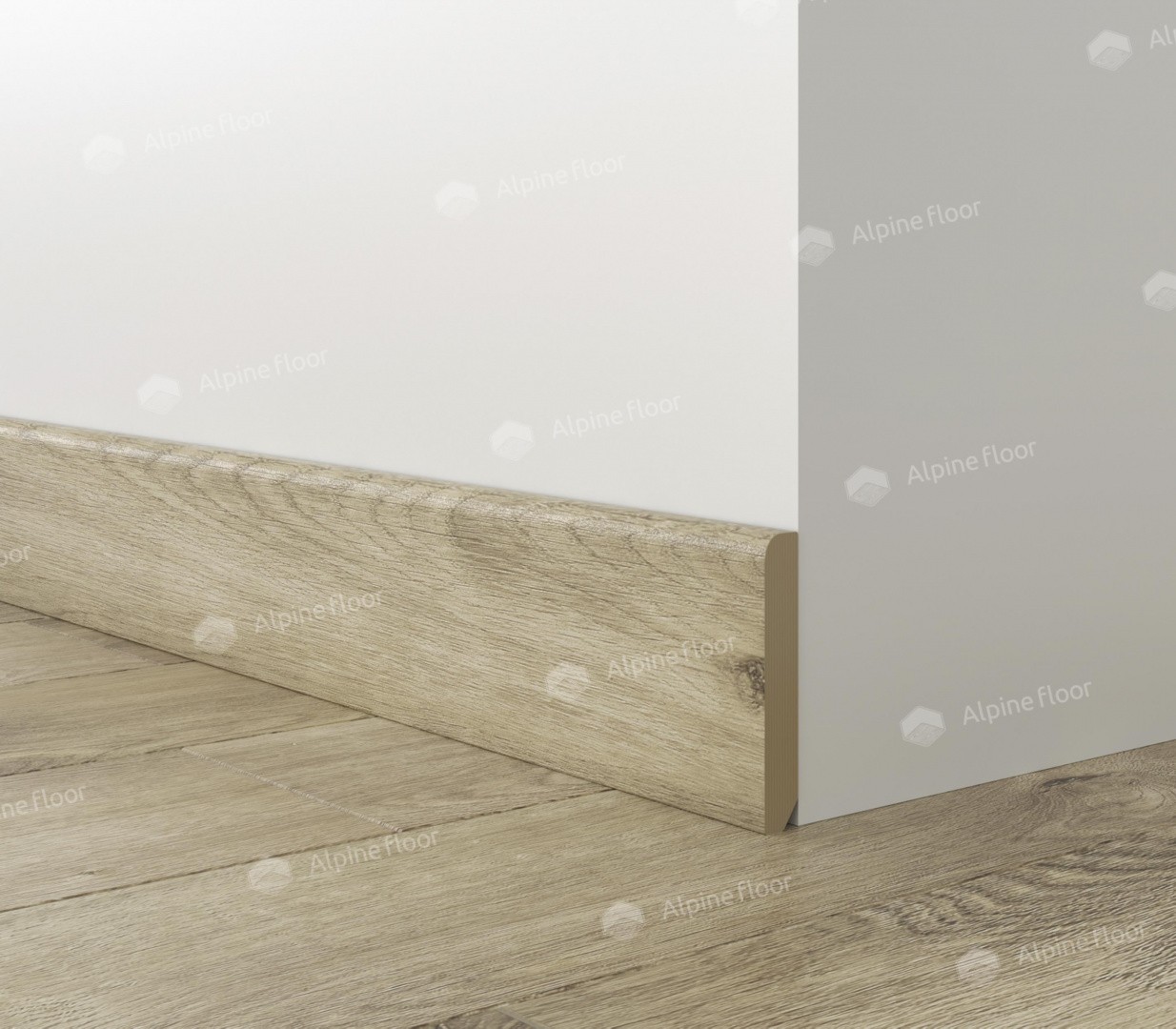 Плинтус ламинированный Alpine Floor SK 13-5 Дуб Натуральный Отбеленный Parquet Light прямой 2200х80х