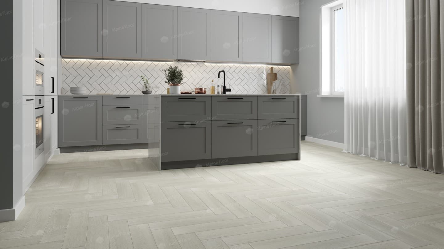 Плитка ПВХ клеевая Alpine Floor ЕСО 16-6 Зимний Лес Parquet LVT 590х118х2,5 (2,227м2), 4V фаска