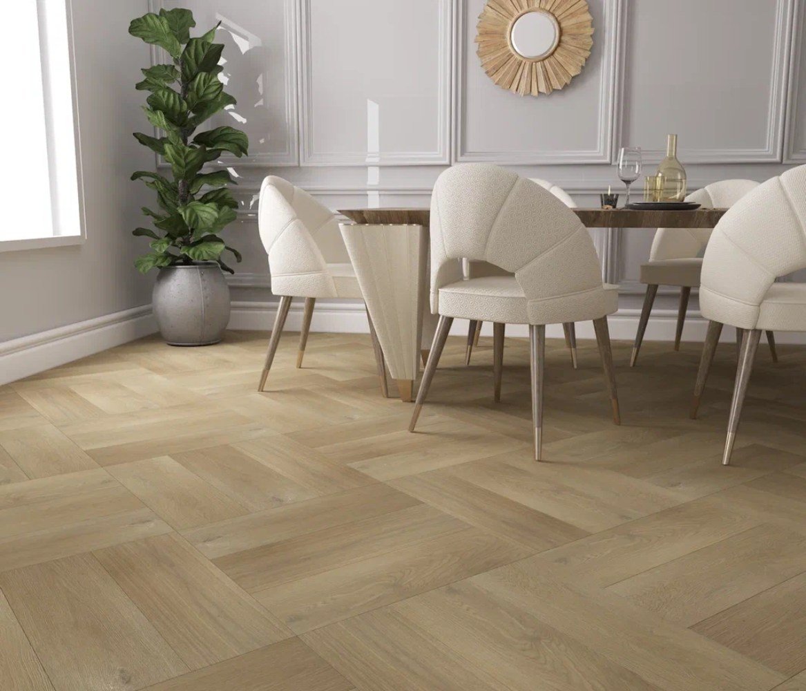 Ламинат Biela CBM Дуб Перуц Mosaik (AB) 600х200х10 (2,64м2), защелка (Click), 4V фаска