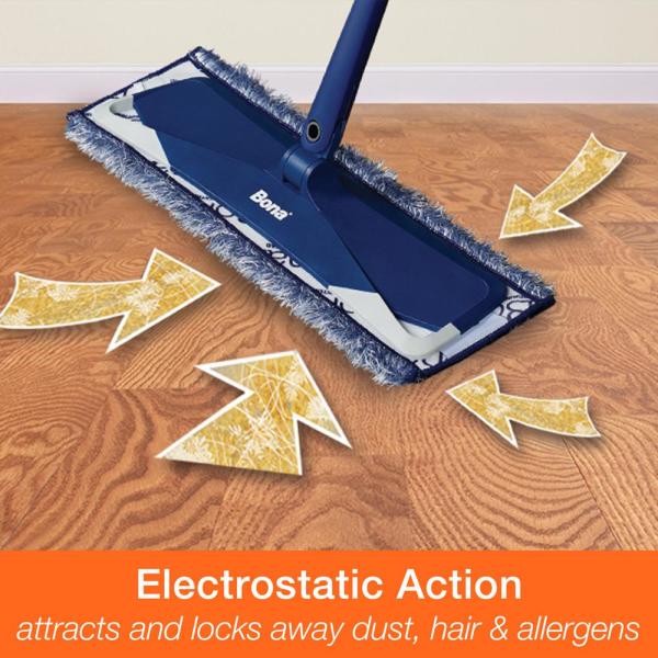 Пад швабры антистатик для сухой уборки Bona Dusting Pad Антистатик сухой уборки, липучка (1шт) микро