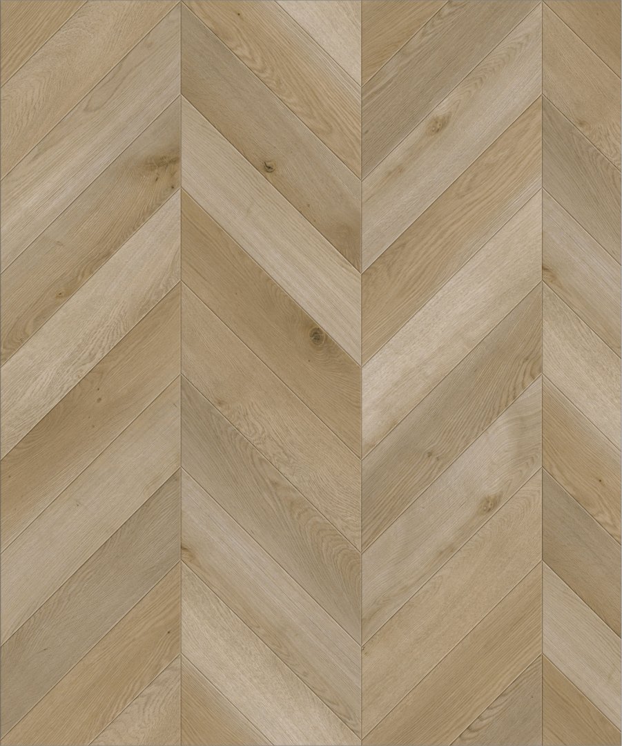 Плитка ПВХ-кварцвинил STRONG STEP Шампань CHEVRON Франц. елочка 610х125х5 (1,22м2), 4V фаска