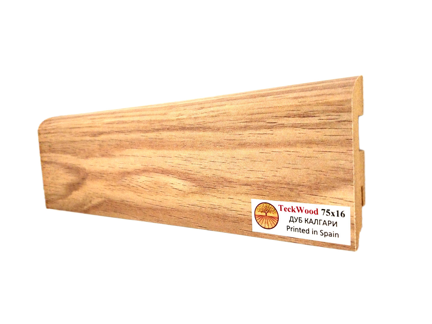 Плинтус ламинированный Teckwood "В цвет" прямой сглаженный 2150х75х16
