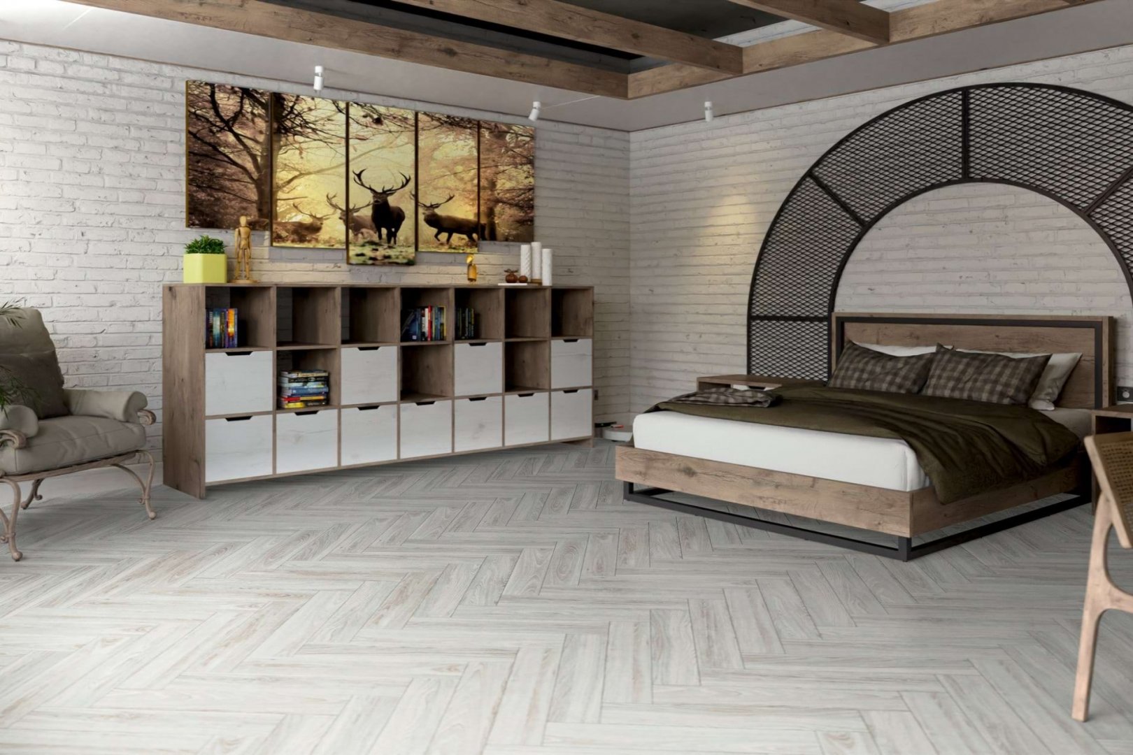 Инженерная доска клеевая Damy Floor Ванильный Luxury 600х120х15 (1,008м2) лак-UV, 12 слоев, 4V фаска