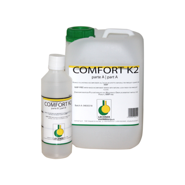 Лак паркетный Lechner Comfort K2 (2К, 5,5л) водный полиуретан-акрил
