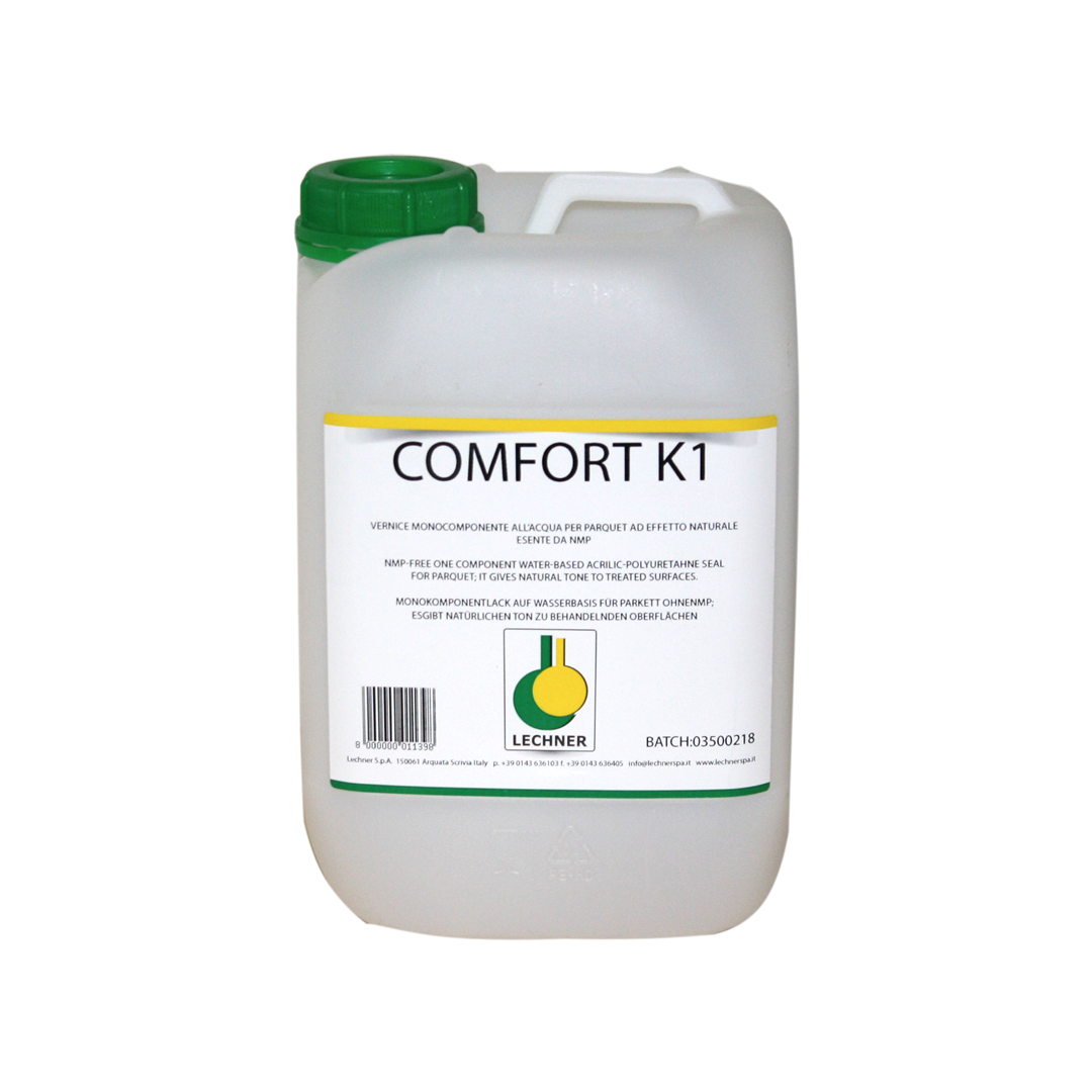 Лак паркетный Lechner Comfort K1 (1К, 5л) водный полиуретан-акрил