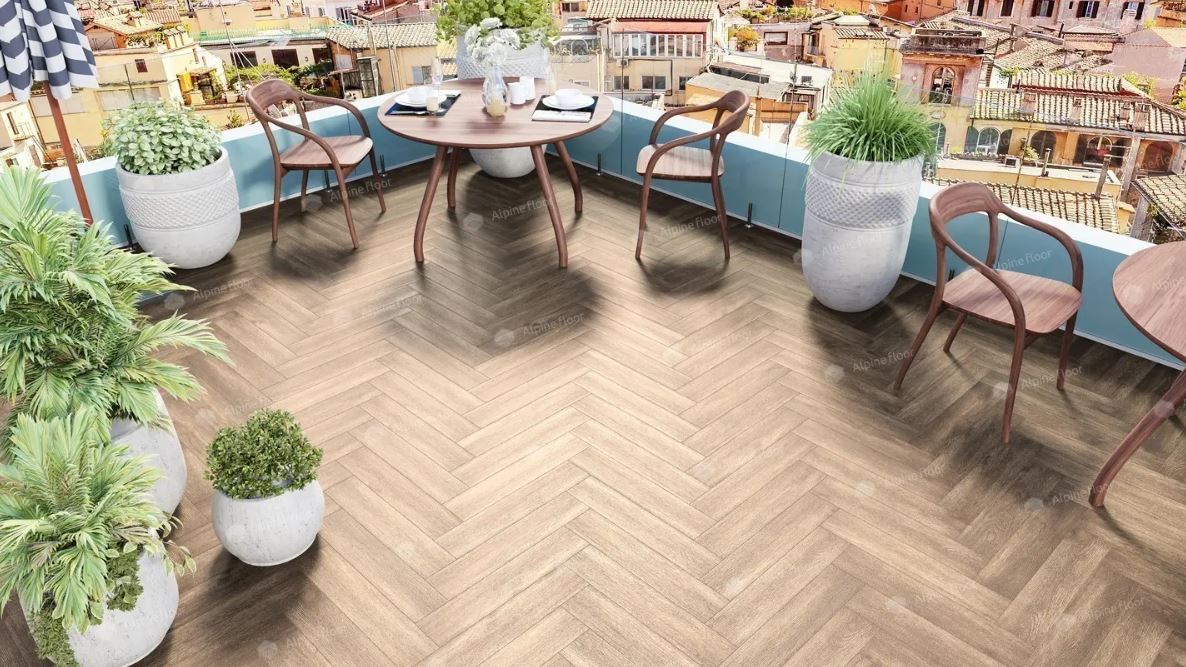 Ламинат SPC замковой Alpine Floor ЕСО 13-10 Макадамия Parquet Light 600х125х4 (1,95м2), 4V фаска