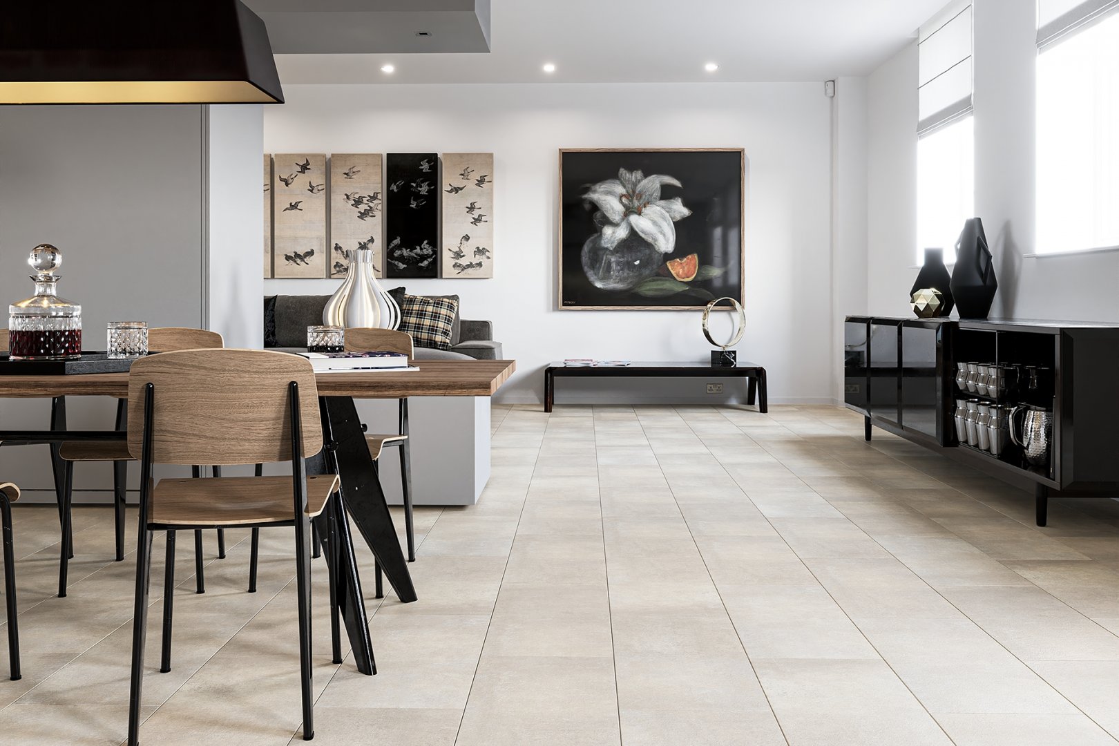 Плитка ПВХ-кварцвинил Damy Floor Монблан Ascent 610х305х5,2 (2,233м2), 4V фаска