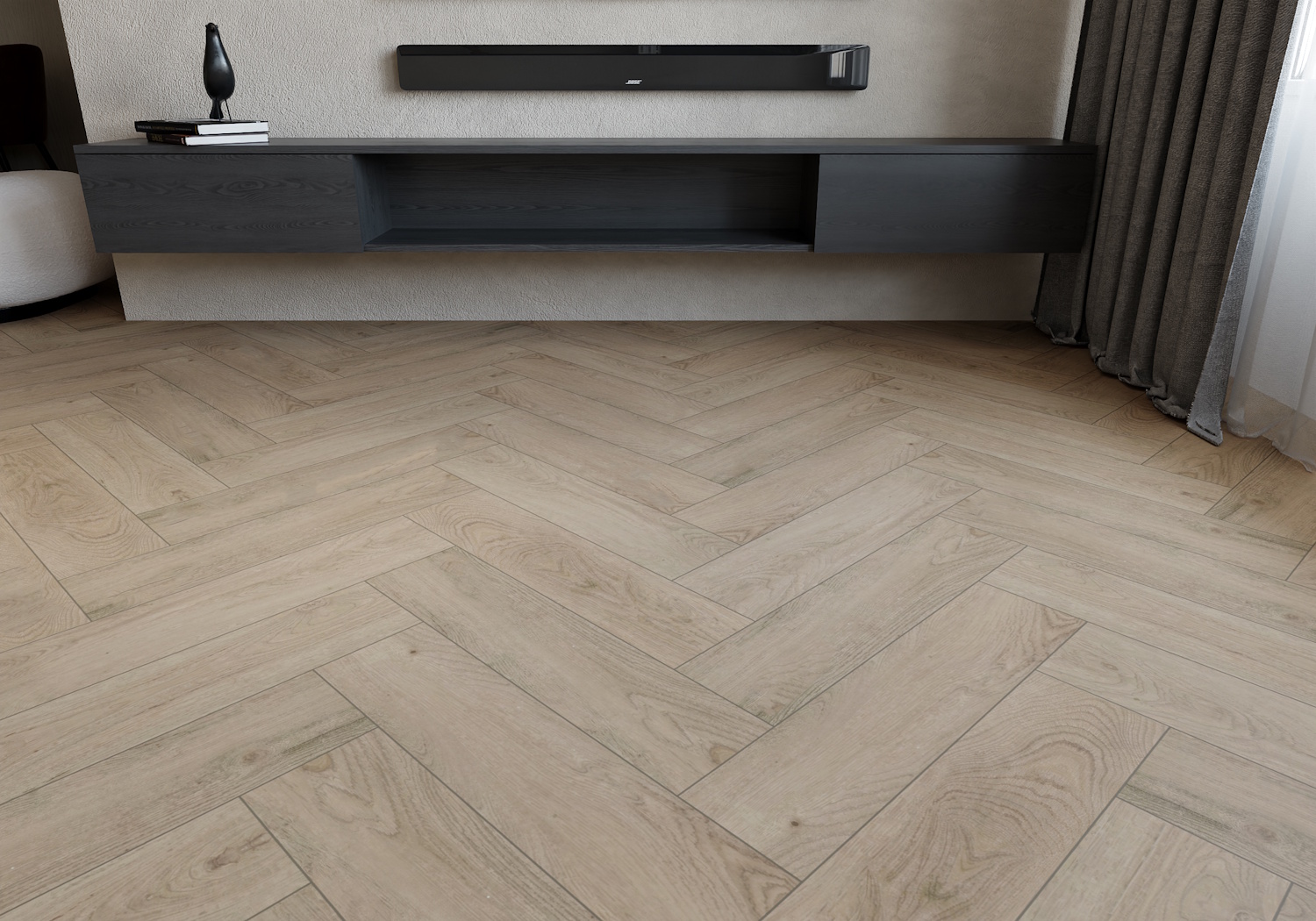 Плитка ПВХ-кварцвинил ART East Дуб Эдинбург Tile Click 4мм 600х150х4 (2,52м2), 4V фаска
