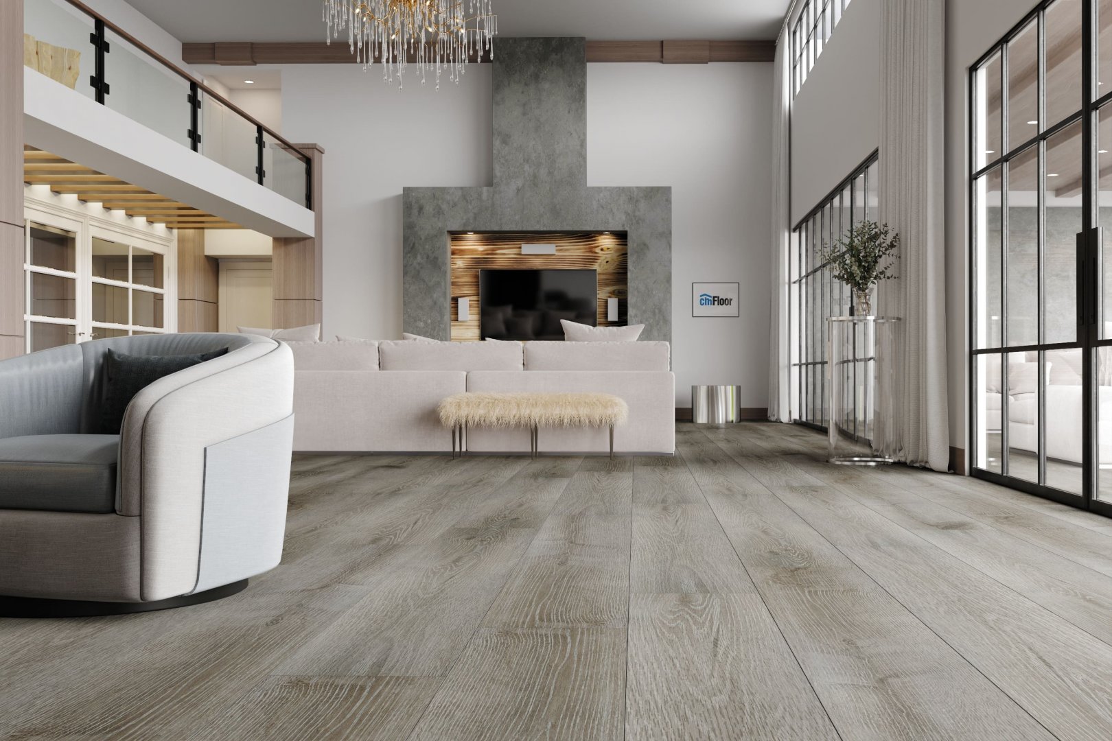 Ламинат SPC замковой CM Floor Дуб Северный ScandiWood 1220х180х4 (2,19м2), 4V фаска