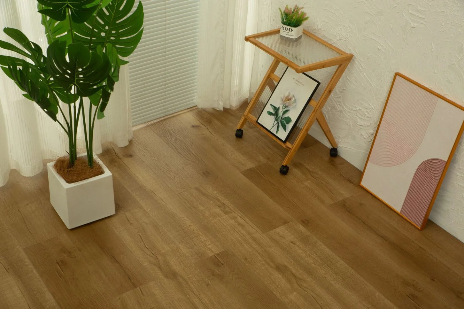 Плитка ПВХ-кварцвинил ONEFLOOR 9039 SPC под дерево 1220х184х4 (2,245м2), 4V фаска