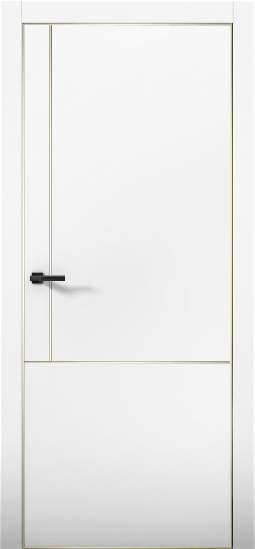 Дверь межкомнатная AURUMDOORS Palladium Pd21 (Аляска / кромка алюм: золото)