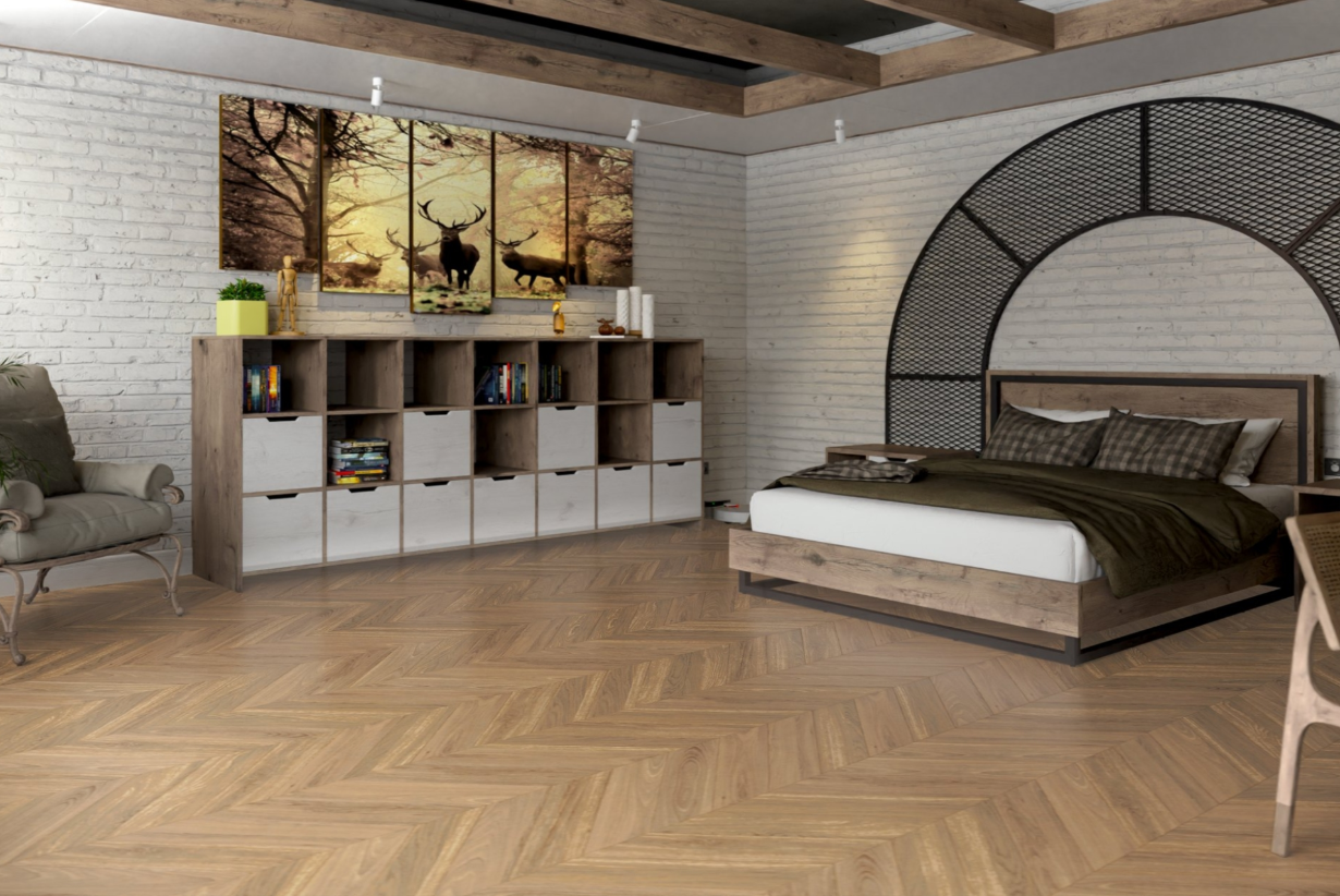 Инженерная доска клеевая Damy Floor Натуральный Luxury 620х120х15 (1,042м2) лак-UV, 12 слоев, 4V фас