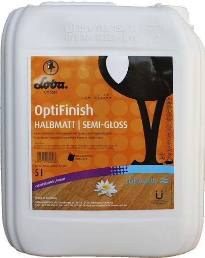 Лак паркетный Lobadur WS OptiFinish (1К, 5л) водный полиуретан-акрил