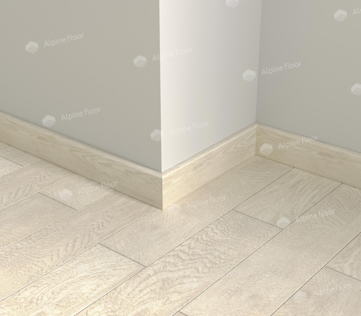Плинтус ламинированный Alpine Floor SK 13-14 Дуб Адара Parquet Light прямой 2200х80х12,5