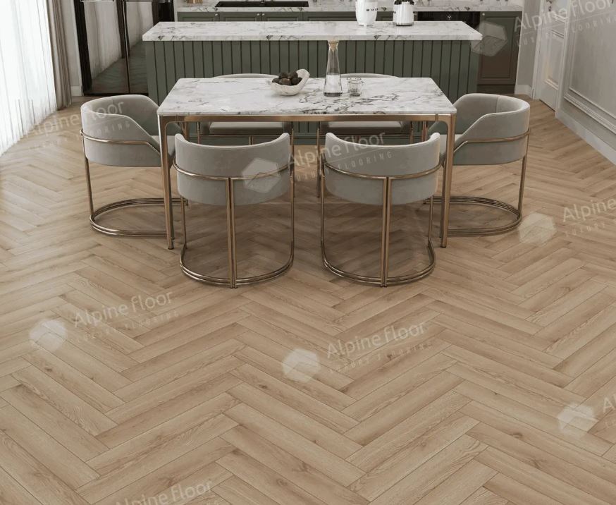 Ламинат Alpine Floor LF106-12  Дуб Артуа Herringbone 12 Pro 606х101х12 (1,102м2), защелка (Click), 4