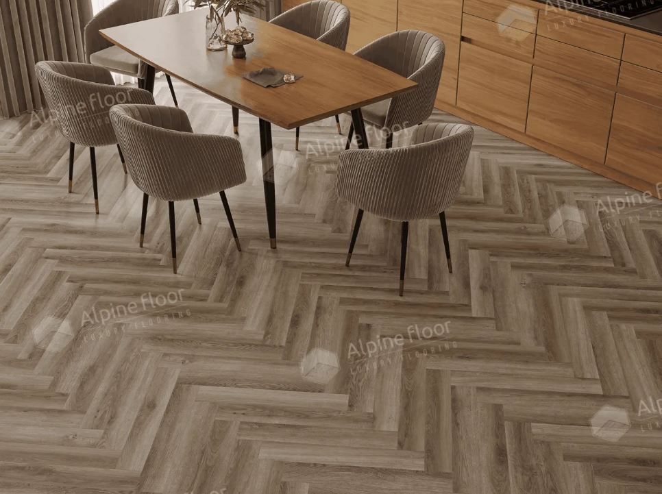 Ламинат Alpine Floor LF102-14 Дуб Пикардия Herringbone 8 Pro 606х101х8 (1,347м2), защелка (Click), 4
