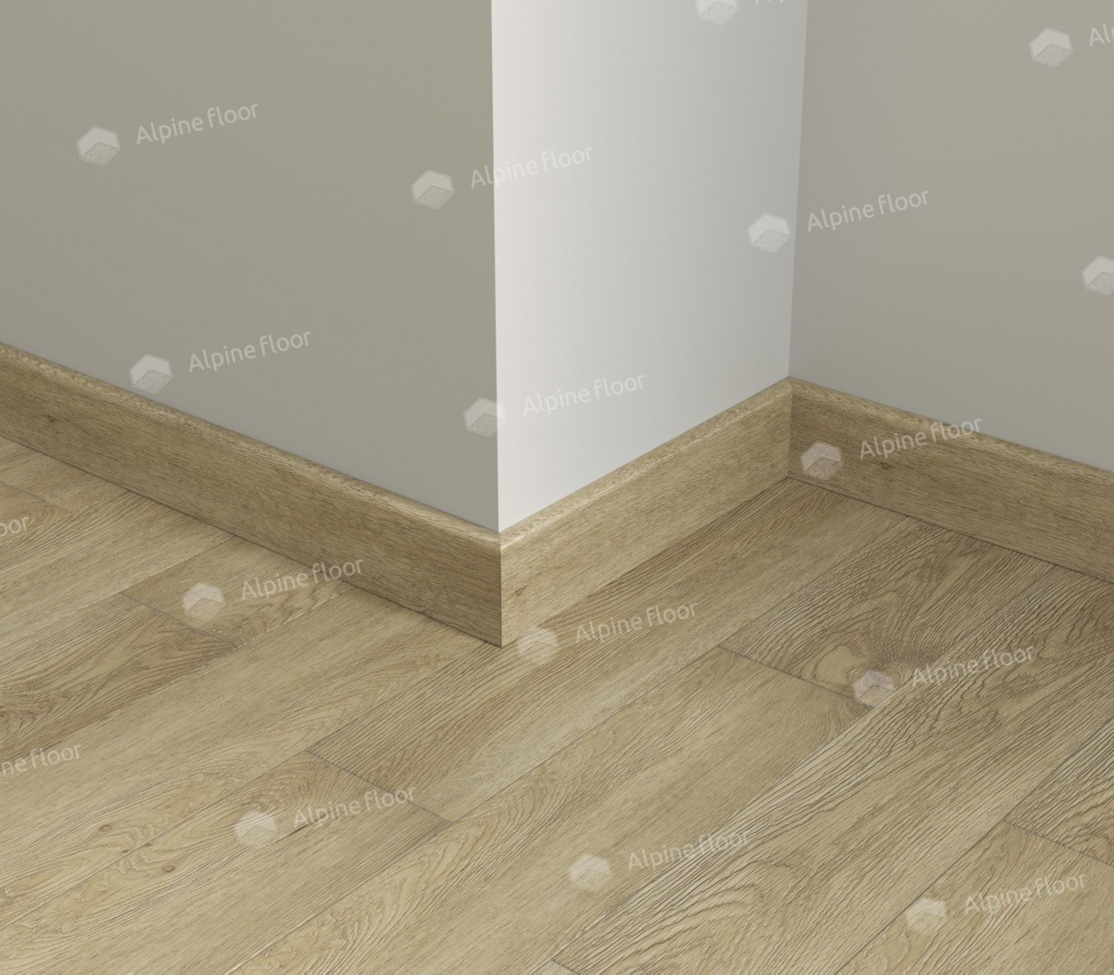 Плинтус ламинированный Alpine Floor SK 13-3 Дуб Ваниль Селект Parquet Light прямой 2200х80х12,5