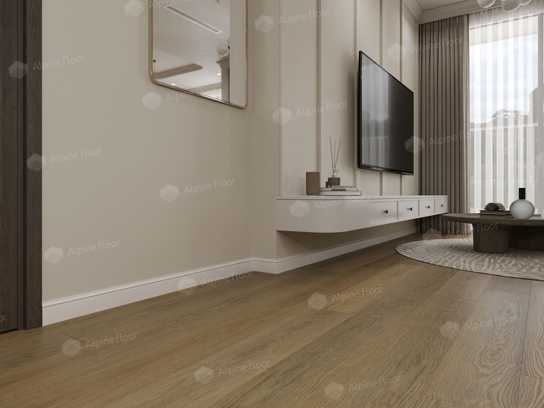 Плинтус дюрополимерный Alpine Floor TL018001 Эрсе Tanle фигурный 2000х80х12, п/окрас
